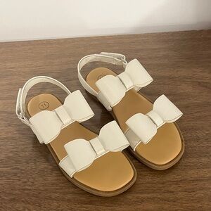 Cat & Jack White Bow-Strap Girls' Sandals